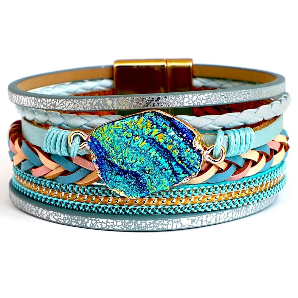 Leather Wrap bracelet - Picture 1 of 5